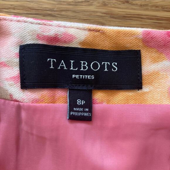 Talbots Splashy Floral Print Pencil Skirt, Size 8P - Picture 4 of 4